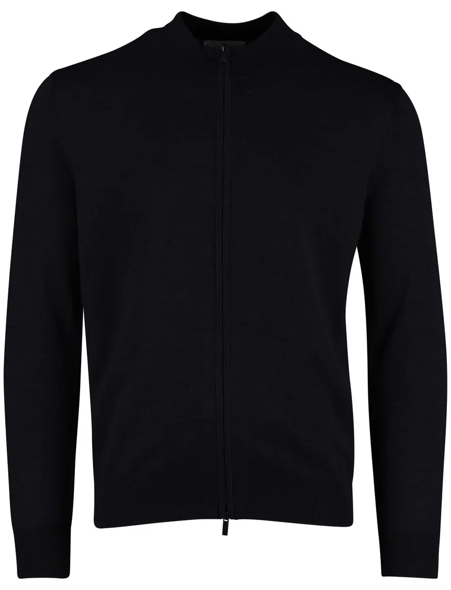 Thomas Maine vest navy normale fit merinowol