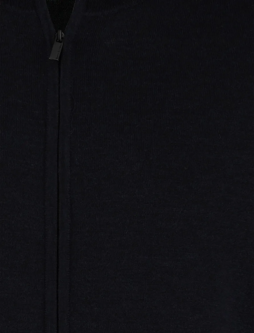 Thomas Maine vest navy normale fit merinowol