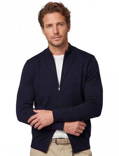 Thomas Maine Thomas Maine navy vest normale fit merinowol