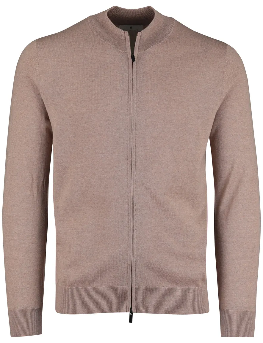 Thomas Maine merinowollen vest beige
