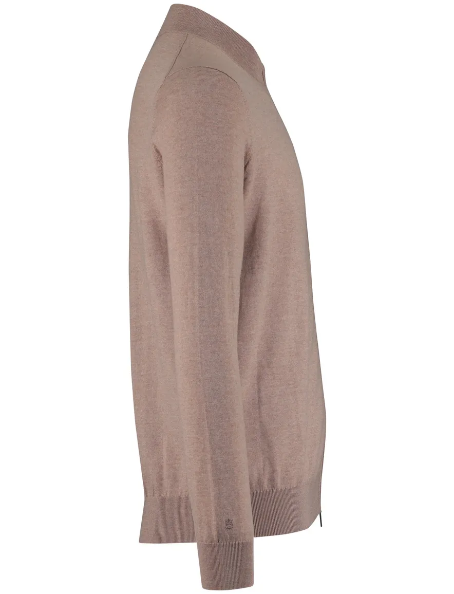 Thomas Maine merinowollen vest beige