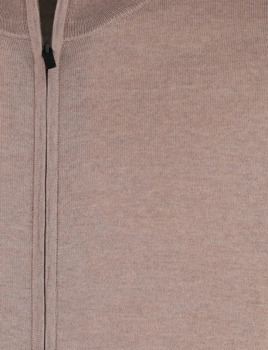 Thomas Maine merinowollen vest beige