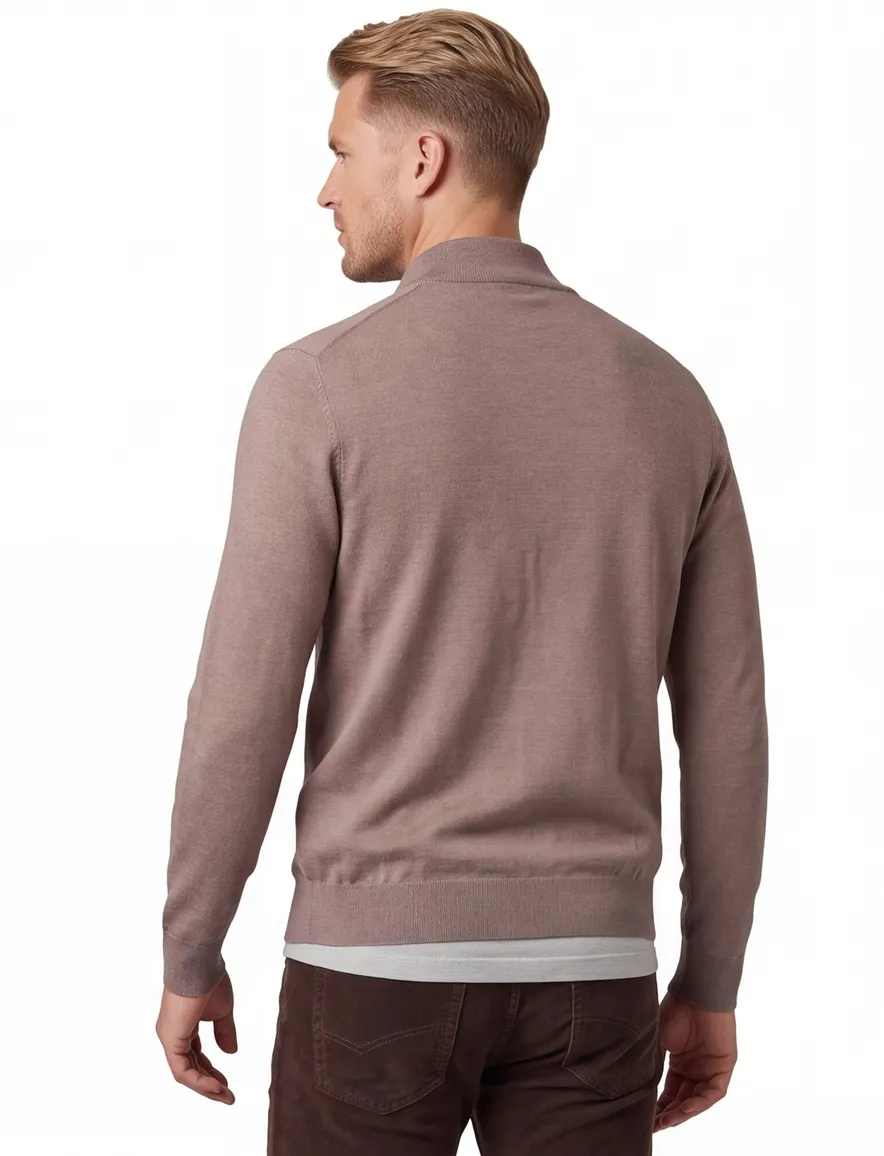 Thomas Maine merinowollen vest beige