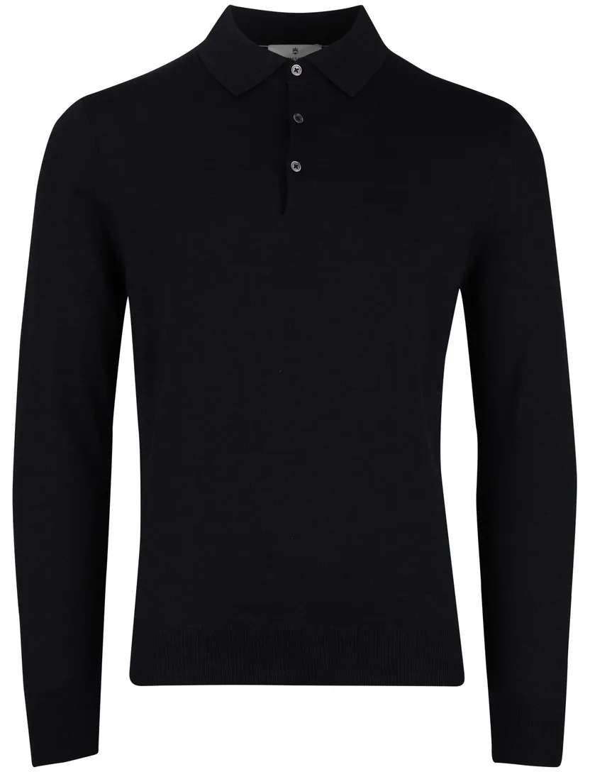 Thomas Maine navy trui merinowol effen normale fit