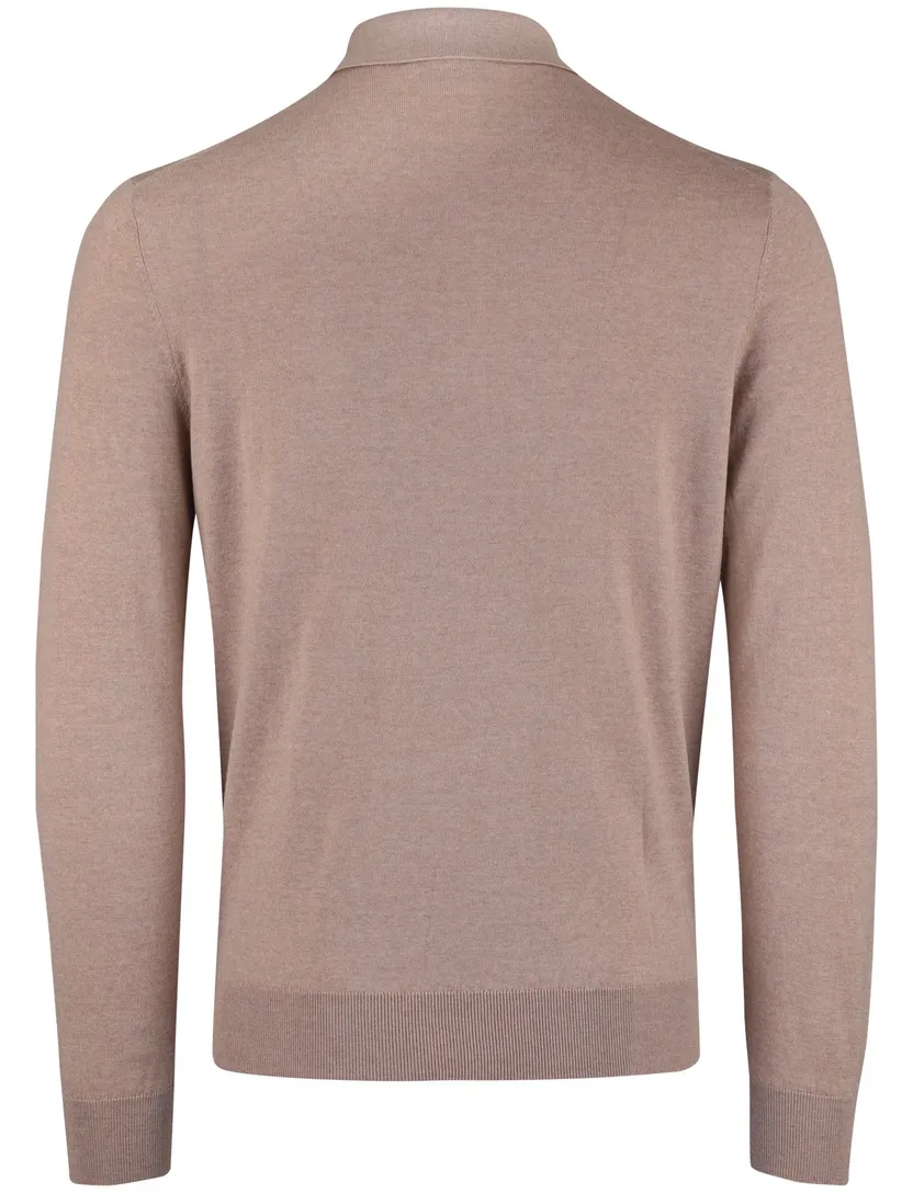 Thomas Maine trui normale fit katoen effen beige