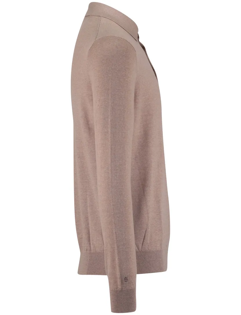 Thomas Maine trui normale fit katoen effen beige