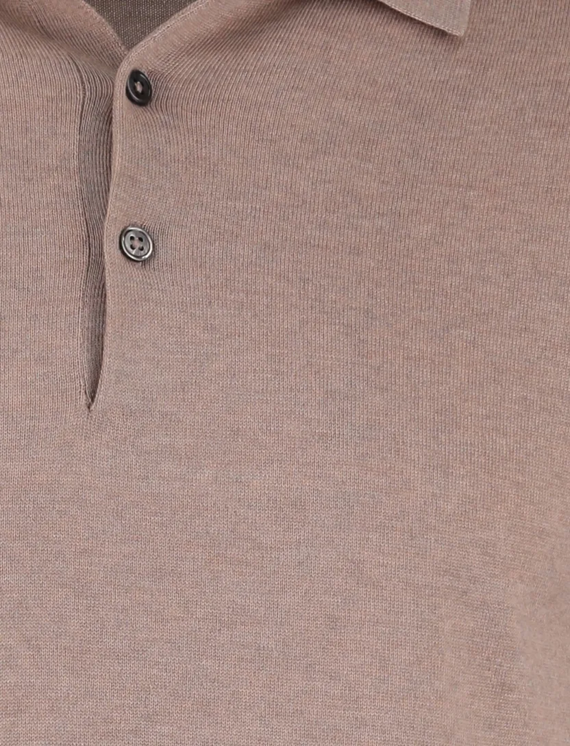 Thomas Maine trui normale fit katoen effen beige