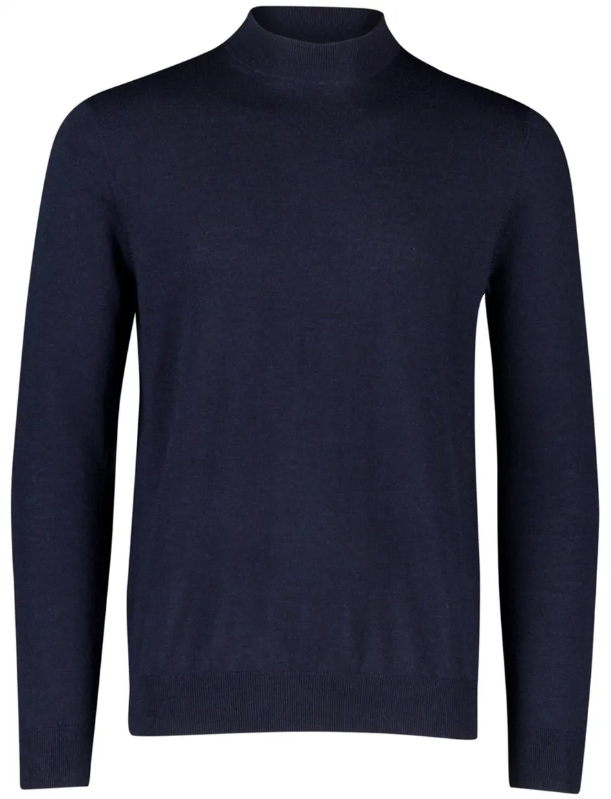 Thomas Maine trui ronde hals navy