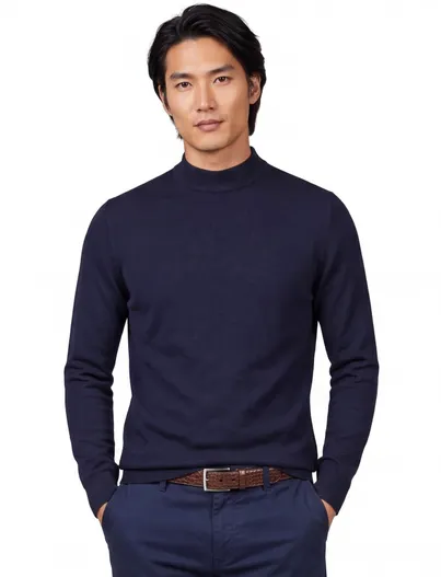 Thomas Maine Thomas Maine trui ronde hals navy