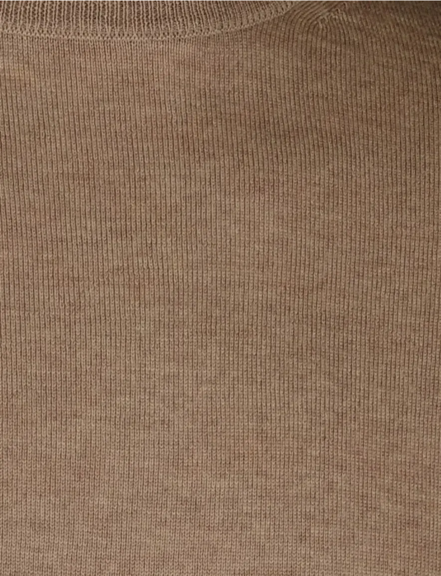 Thomas Maine pullover turtleneck lichtbruin wol