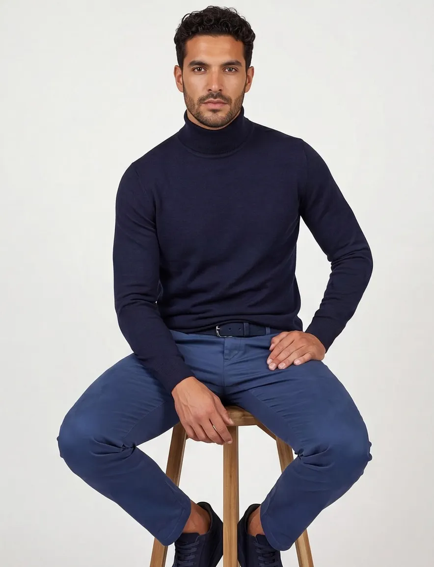 Thomas Maine coltrui merinowol navy