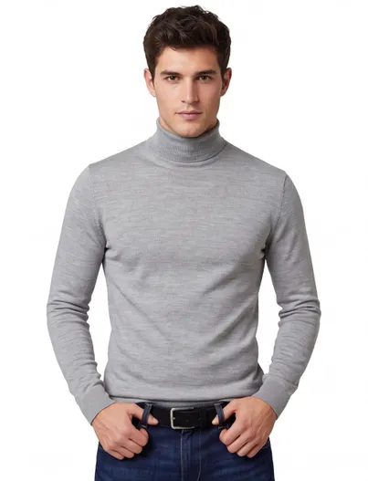 Thomas Maine Thomas Maine coltrui zwart merinowol normale fit