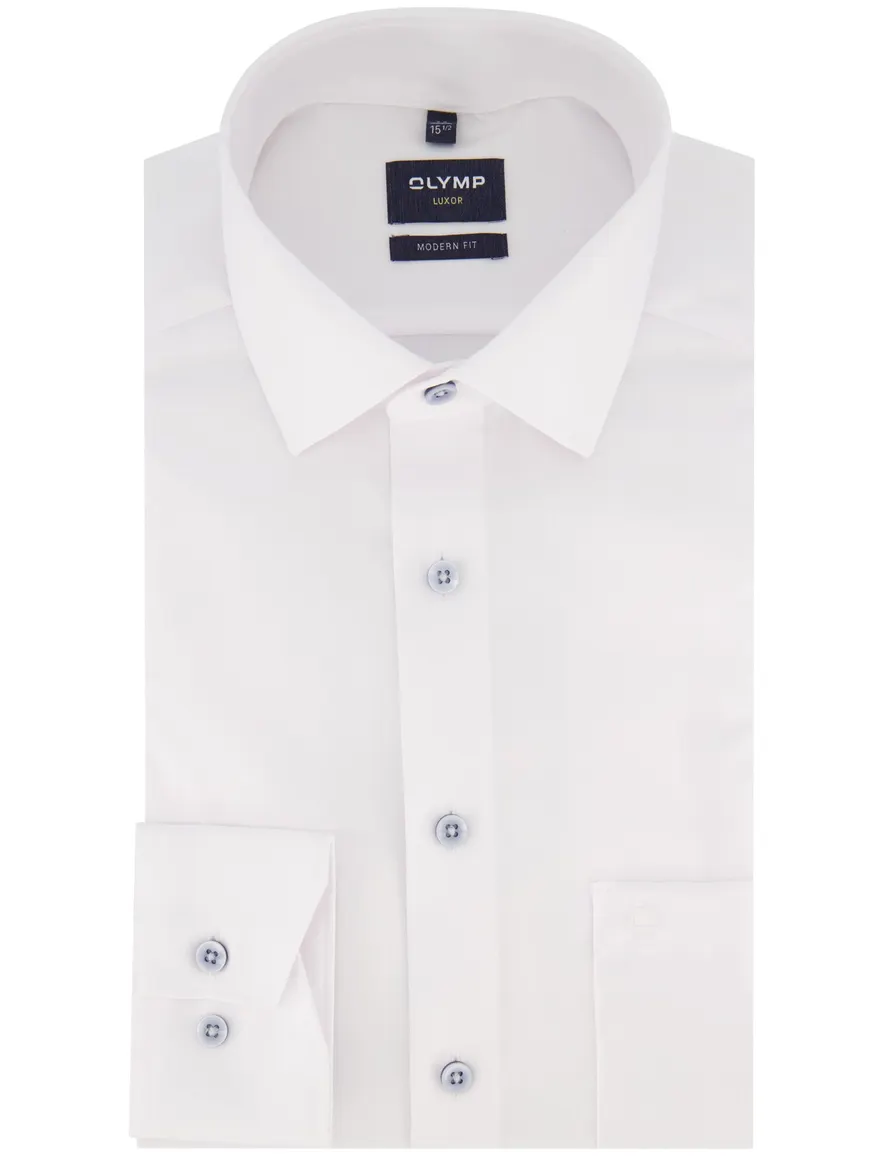 business overhemd wit Olymp Luxor Modern Fit