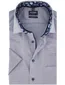 Olymp Modern Fit overhemd geprint blauw strijkvrij korte mouw