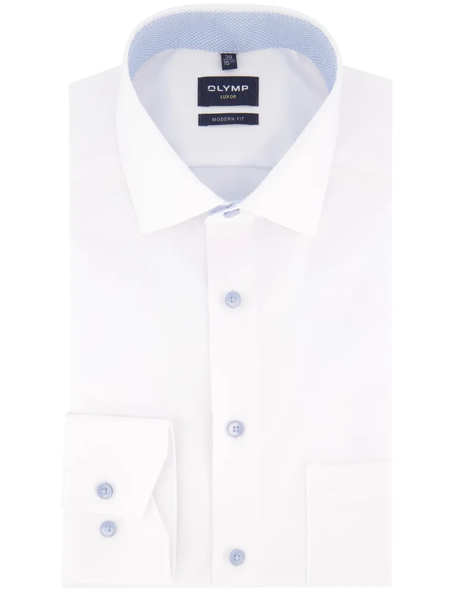 business overhemd wit Olymp Luxor Modern Fit