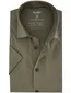 Olymp slim fit katoenen overhemd korte mouw khaki