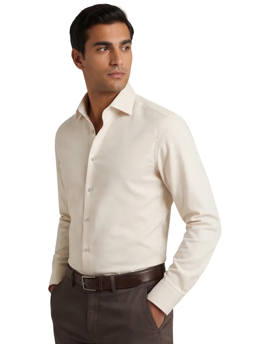 business overhemd beige Olymp Level Five body fit