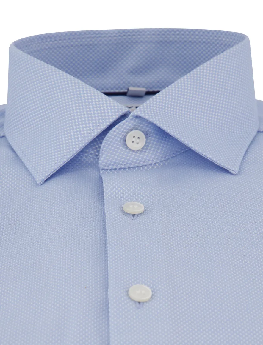 Olymp lange mouw overhemd blauw body fit
