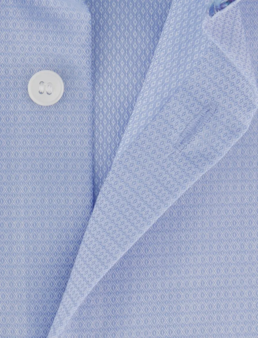 Olymp korte mouw overhemd body fit blauw