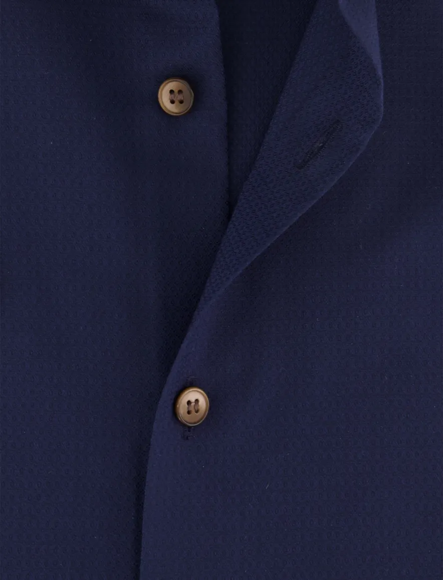 overhemd korte mouw donkerblauw Olymp Level Five body fit