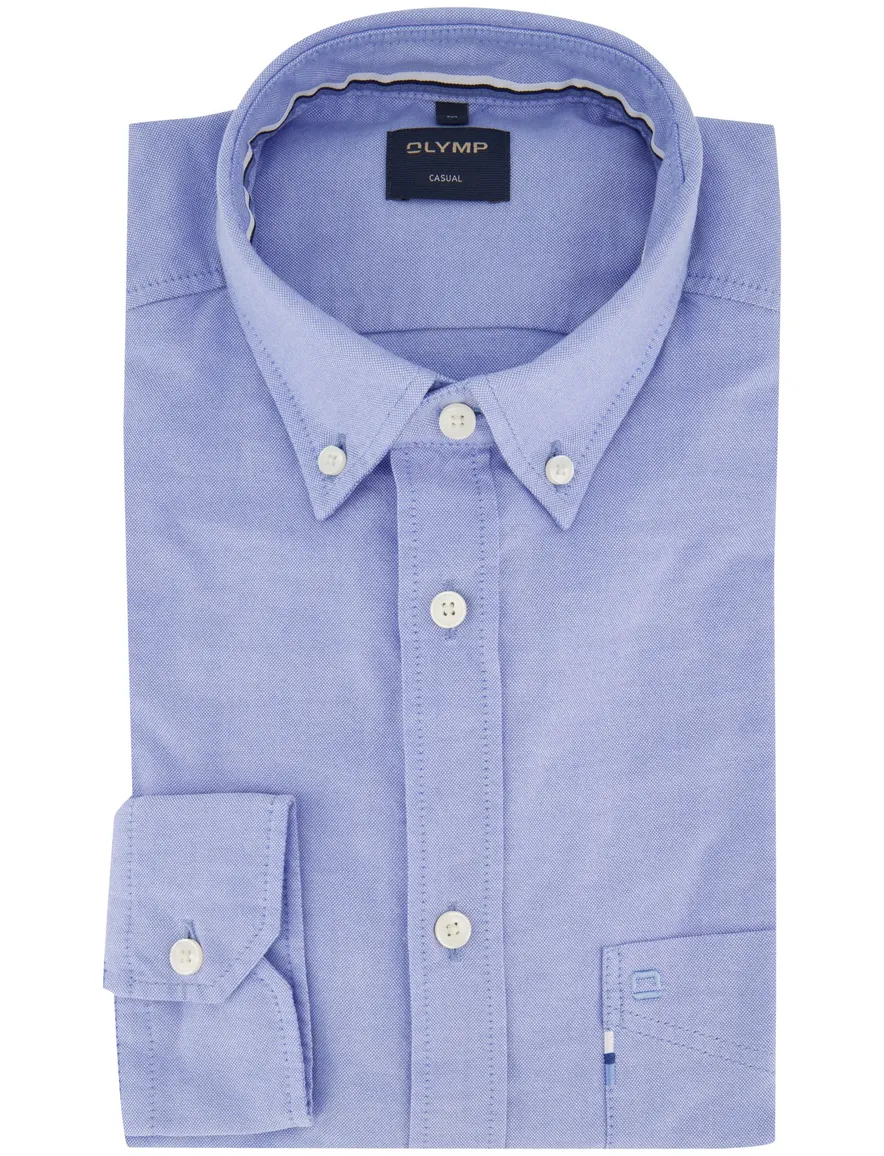 Olymp overhemd lichtblauw casual button-down collar