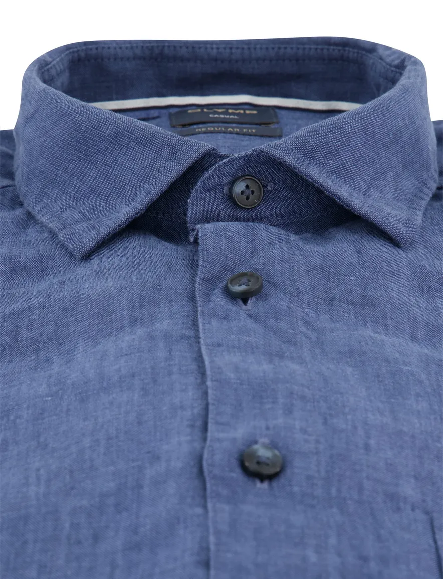 Olymp casual overhemd blauw regular fit