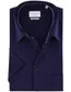 Eterna korte mouw overhemd donkerblauw effen