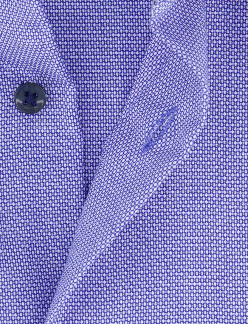 overhemd Eterna blauw borstzak katoen