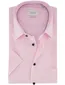 Eterna overhemd korte mouw comfort fit roze strijkvrij