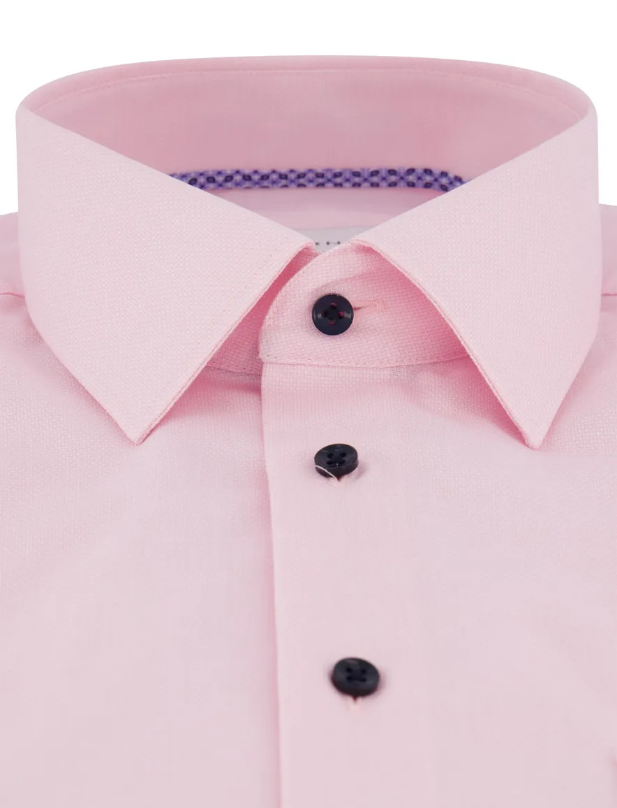 Eterna overhemd korte mouw comfort fit roze katoen