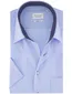 Eterna overhemd effen blauw normale fit strijkvrij