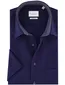 katoenen Eterna overhemd donkerblauw normale fit