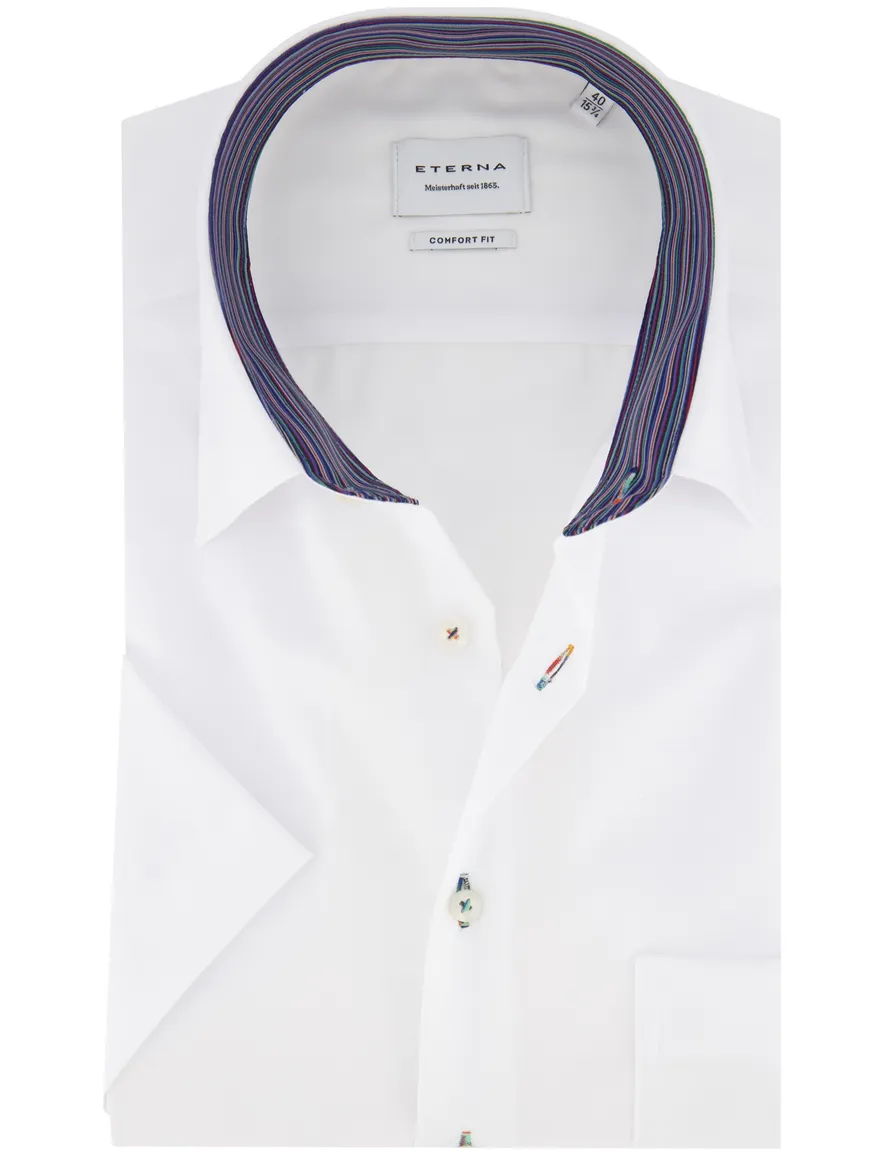 Eterna Comfort Fit overhemd wit strijkvrij
