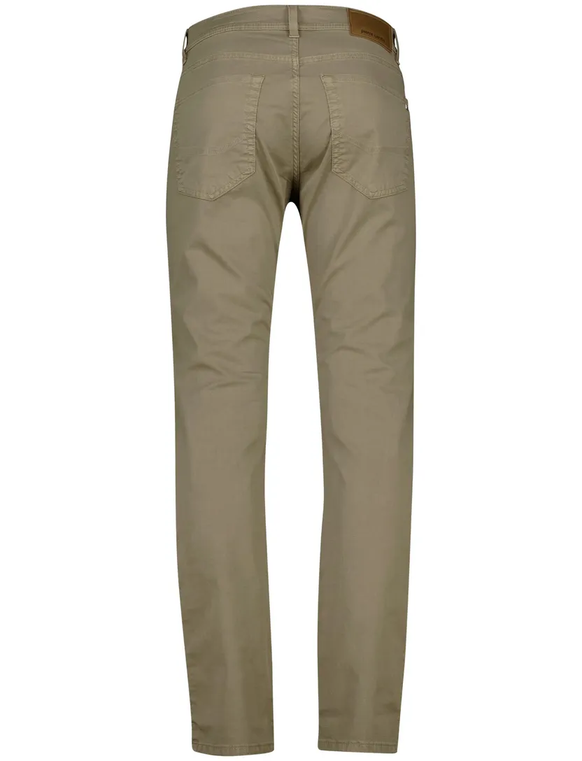 Pierre Cardin 5-p broek effen beige zonder omslag
