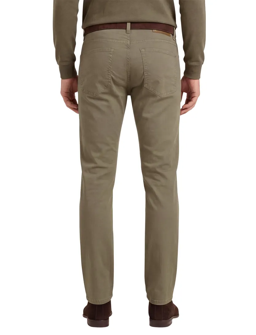 Pierre Cardin 5-p broek effen beige zonder omslag