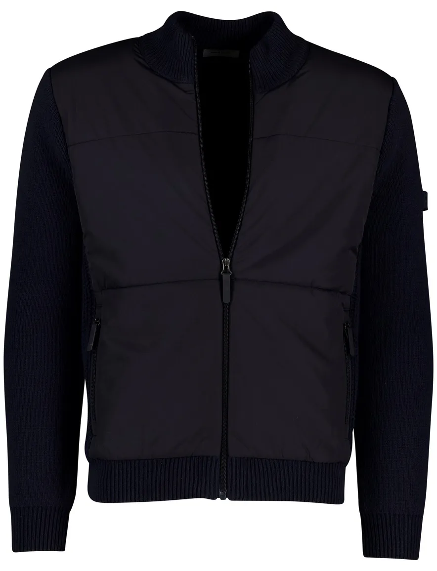 Pierre Cardin Vest donkerblauw katoen effen