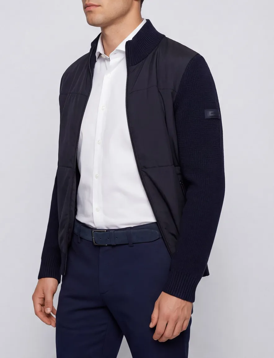Pierre Cardin Vest donkerblauw katoen