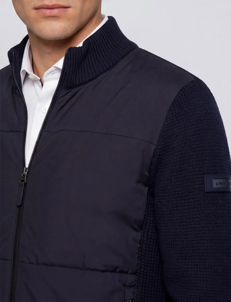 Pierre Cardin Vest donkerblauw katoen effen