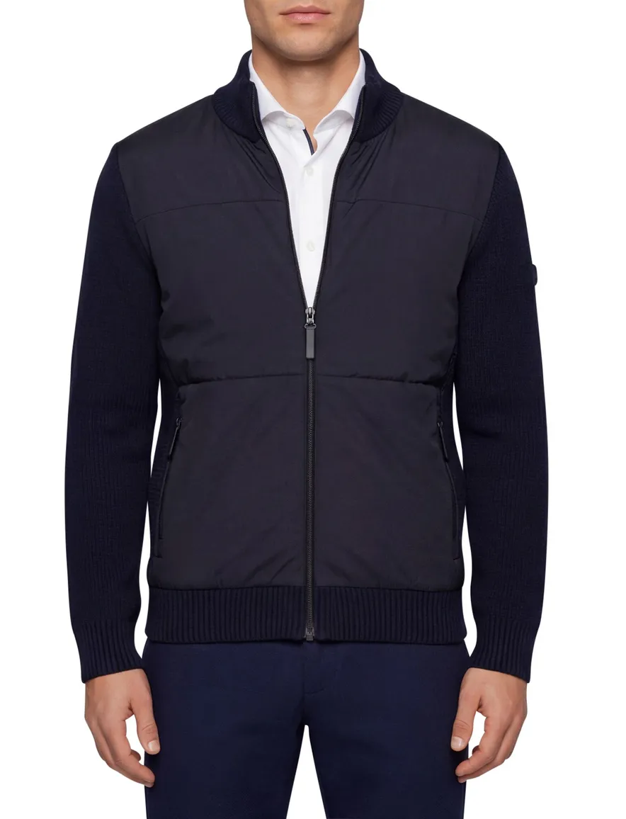 Pierre Cardin Vest donkerblauw katoen effen