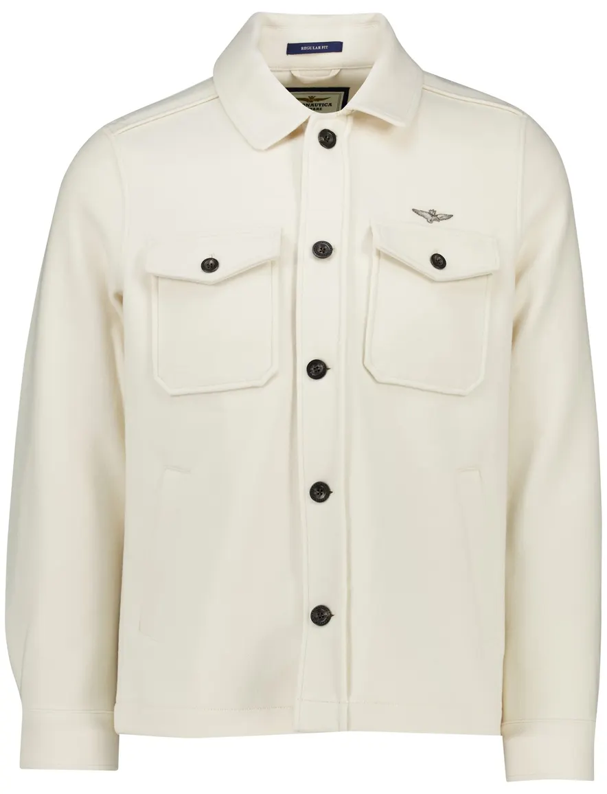 Aeronautica Militare overshirt creme regular fit