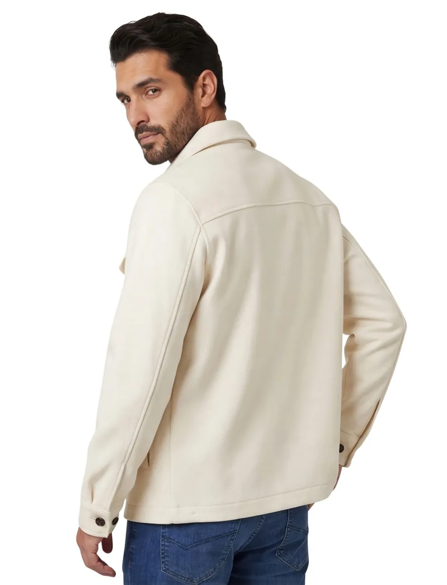 Aeronautica Militare overshirt creme normale fit polyester