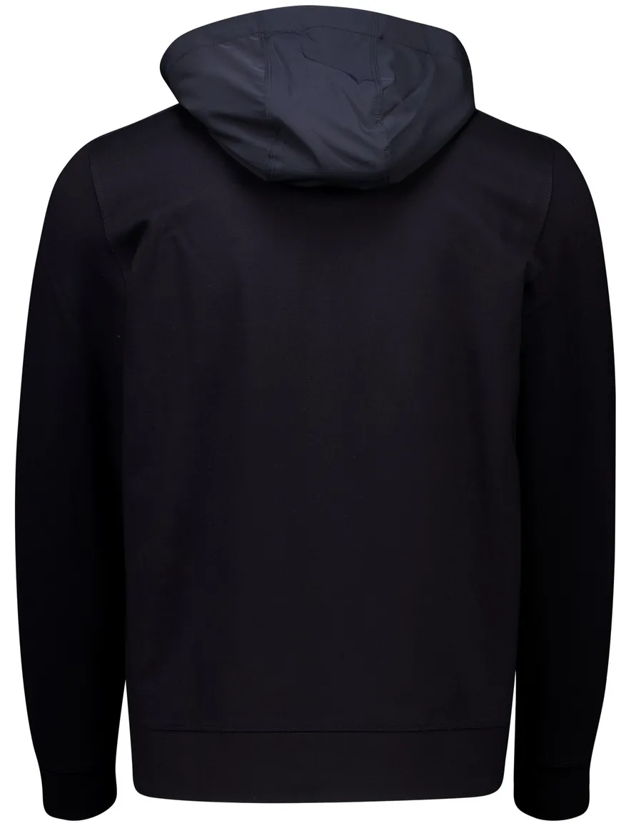 Aeronautica Militare Hoodie rits zwart effen normale fit