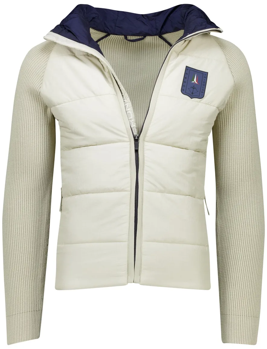 Aeronautica Militare tussenjas creme effen slim fit