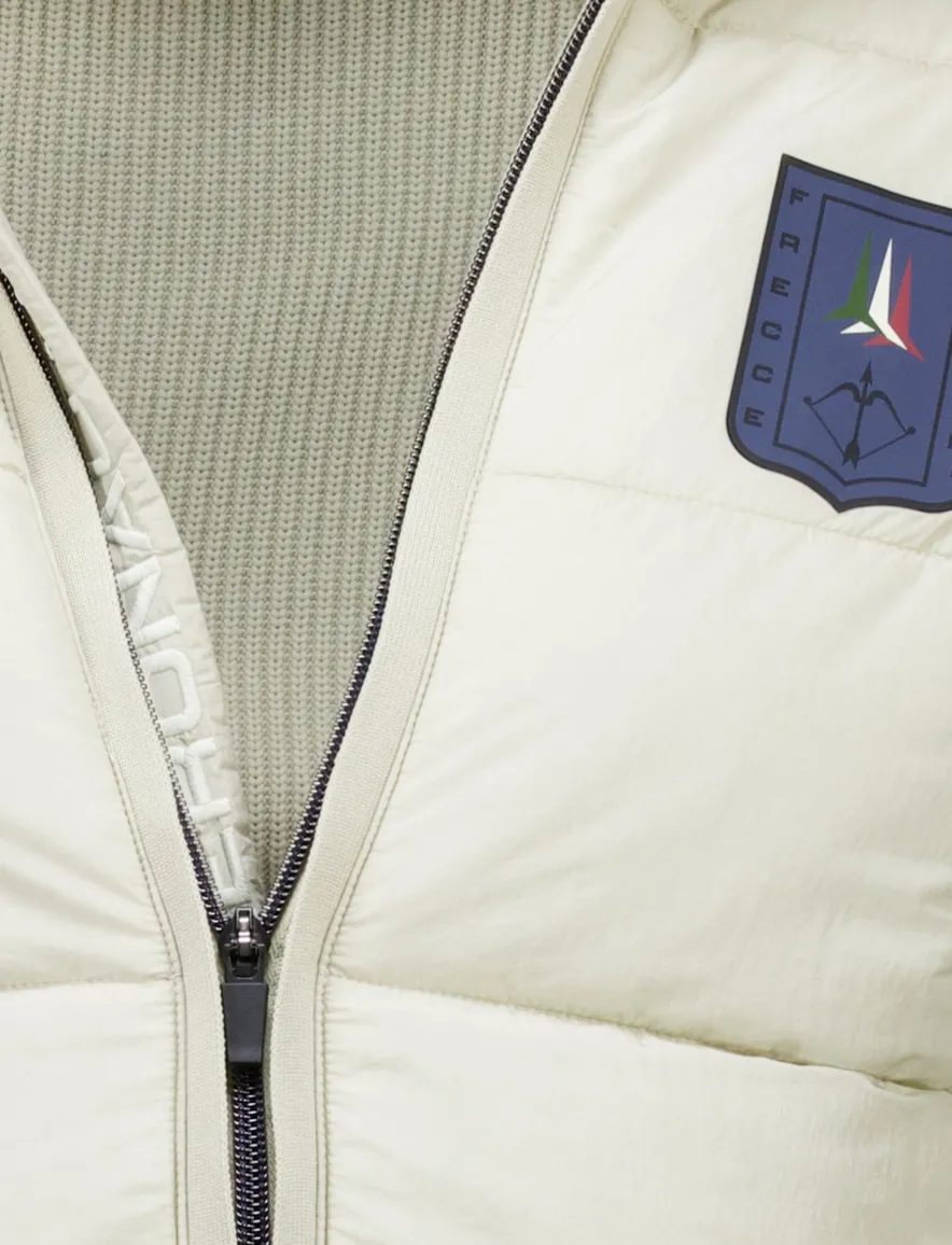 Aeronautica Militare tussenjas creme effen slim fit