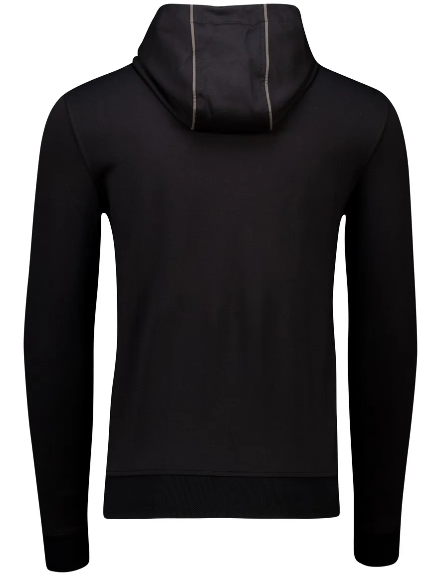 Aeronautica Militare Hoodie rits zwart effen normale fit