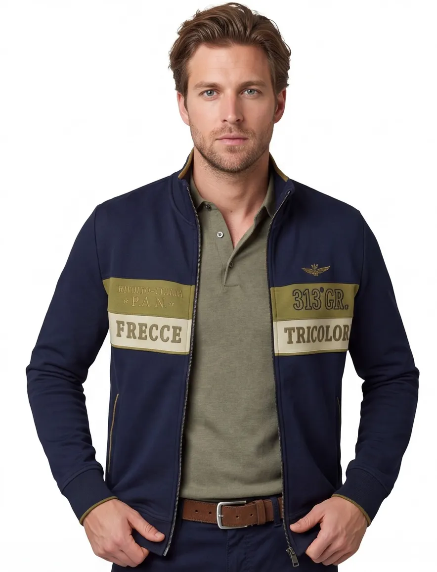 Aeronautica Militare vest donkerblauw katoen