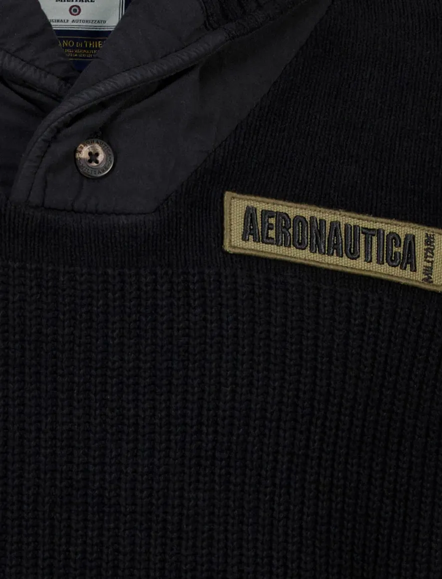 Aeronautica Militare trui zwart katoen