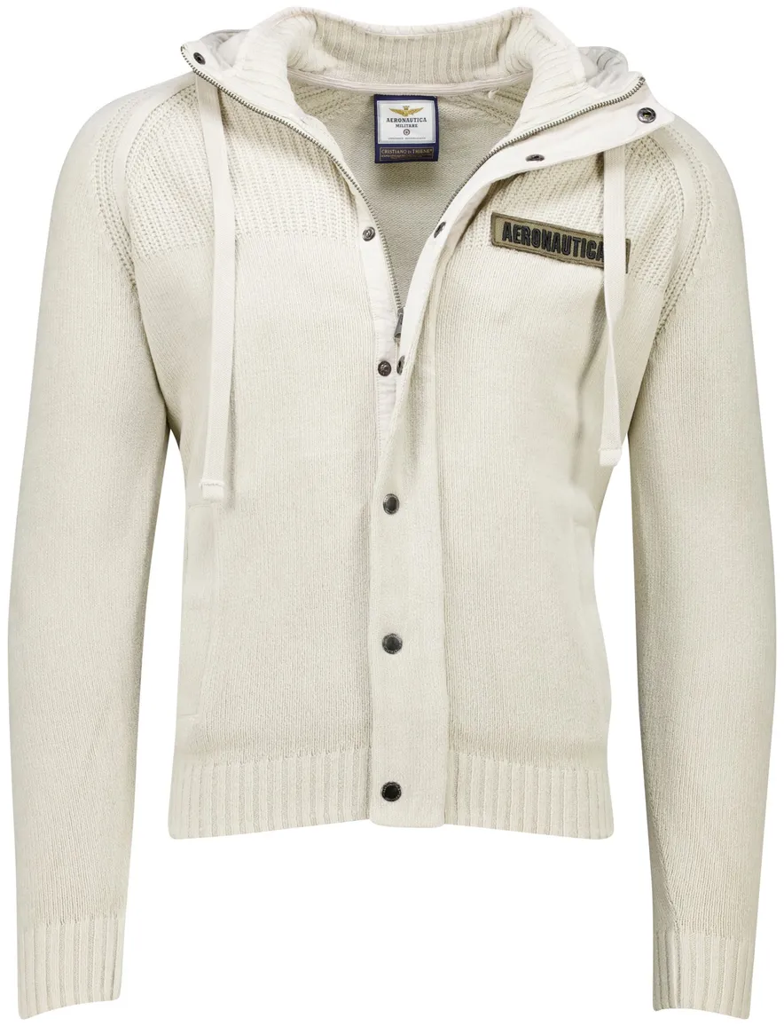 Aeronautica Militare vest creme effen normale fit