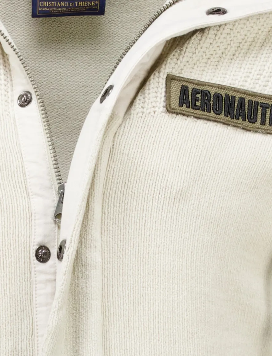 Aeronautica Militare vest creme effen normale fit