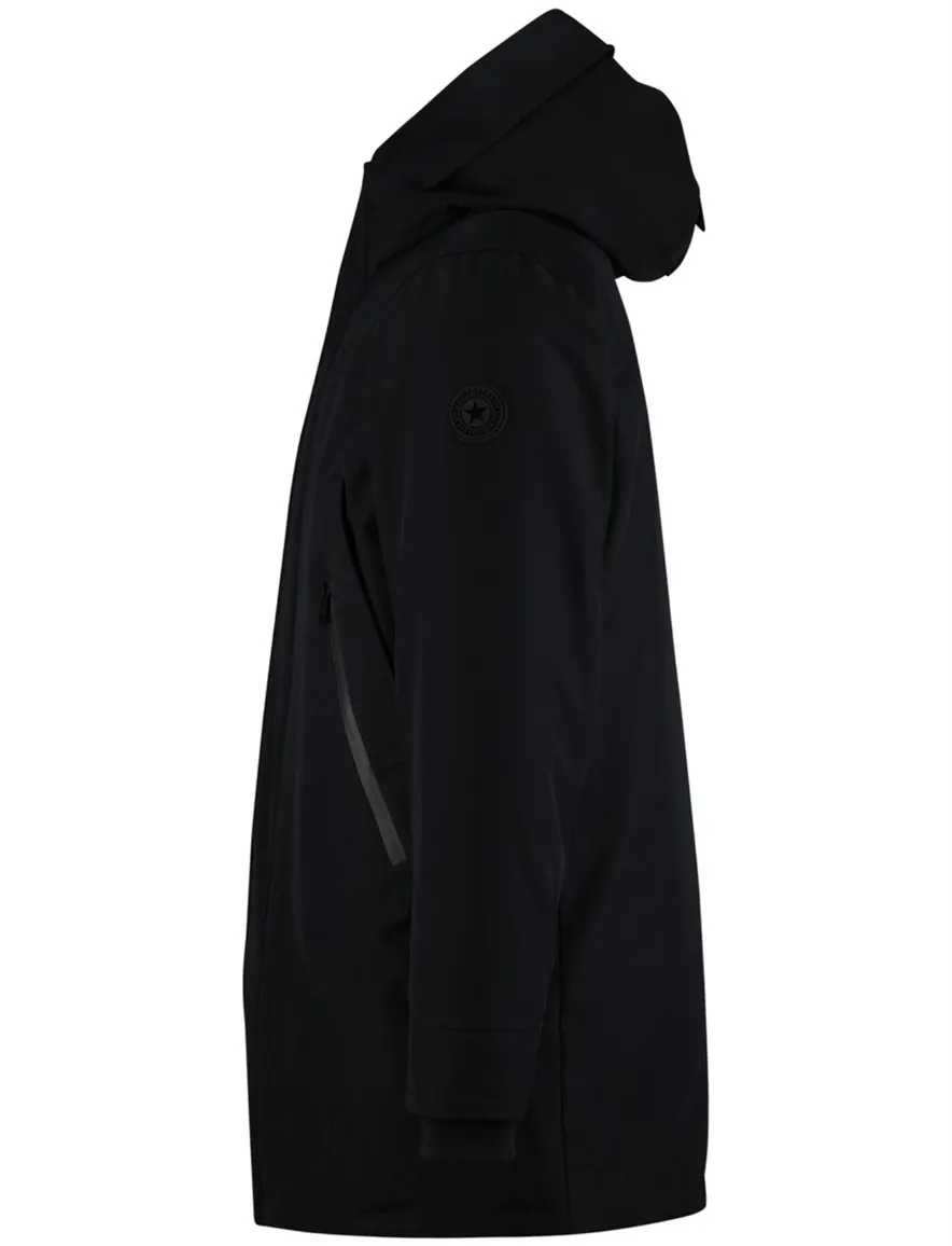 Airforce winterjas effen donkerblauw normale fit